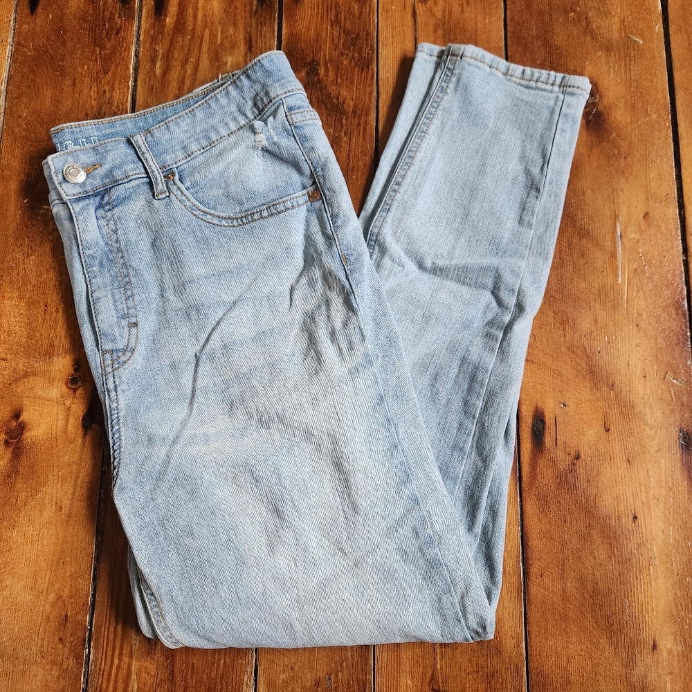 Wild Fable Light Wash Skinny Jeans High Rise Super Stretchy Soft Size 14